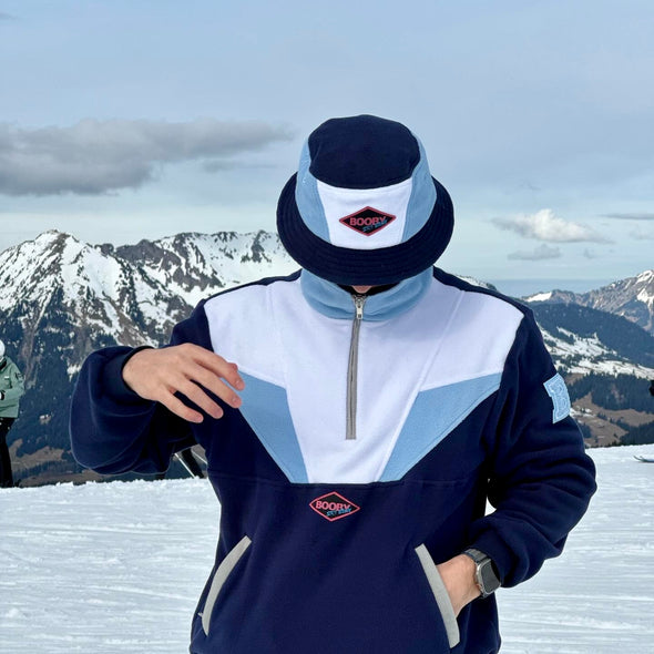 Ski Bum Fleece Bucket Hat - Navy