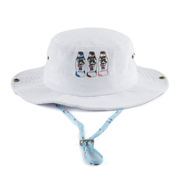 White Towelling Boonie Hat
