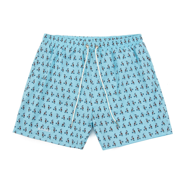 Booby Pattern Swim Shorts