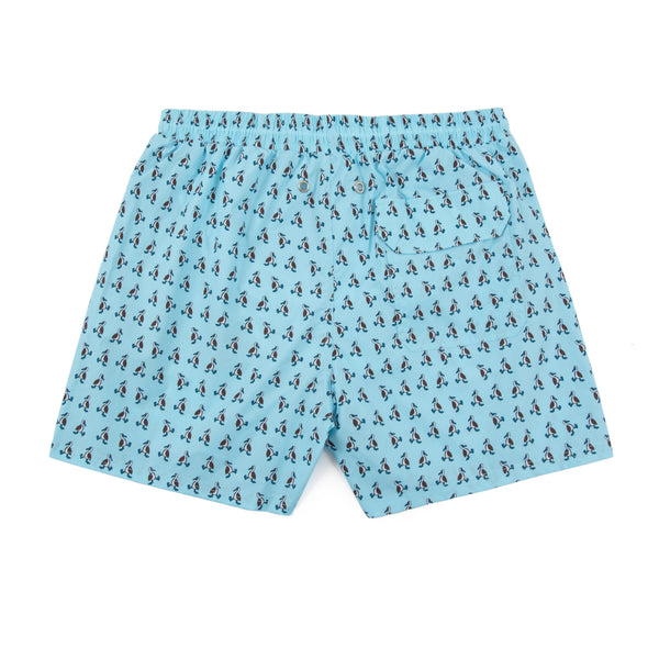 Booby Pattern Swim Shorts