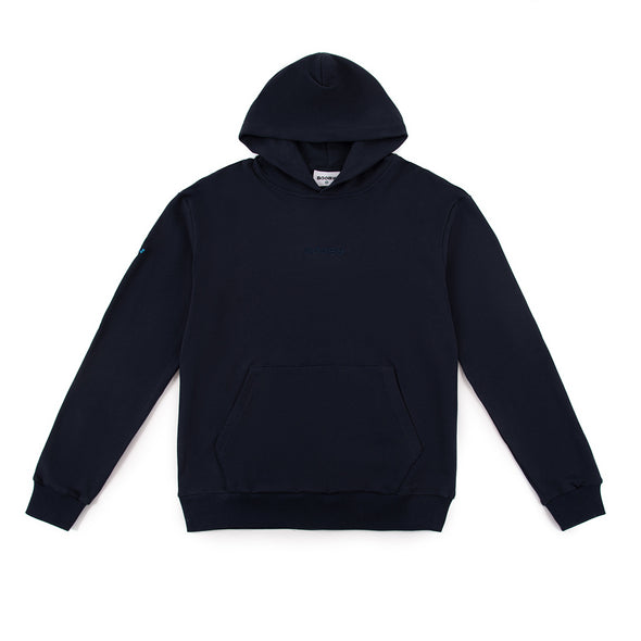 Navy Puff Print Booby Hoodie