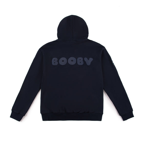 Navy Puff Print Booby Hoodie