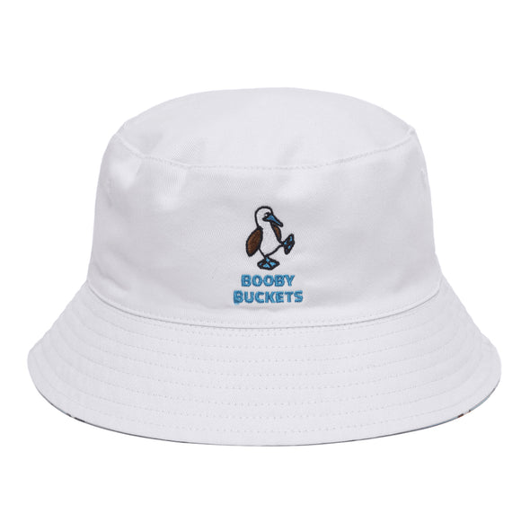White Reversible Bucket Hat